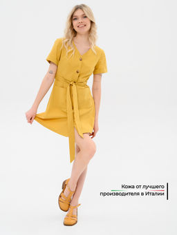 Босоножки EDART 5034.23663 bе. Лион тыква+коричневый