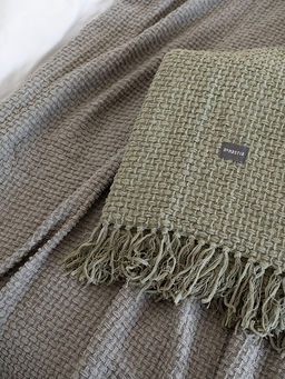 Плед плетеный 150x200 серый - Denastia фото 12