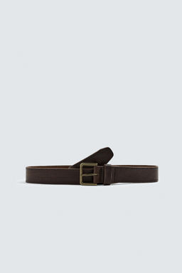 VINTAGE-EFFECT LEATHER BELT