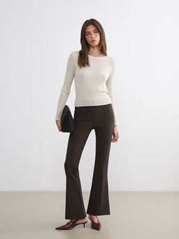 Ekstra Dar Fit ?spanyol Pa?a Kad?n Pantolon