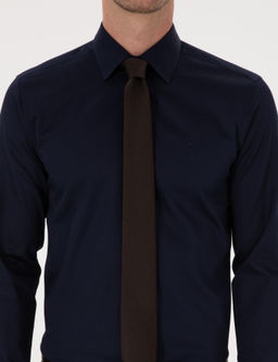 Lacivert Slim Fit Uzun Kollu Basic G_mlek - Cacharel фото 6