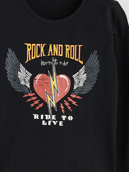 Bisiklet Yaka K?z ?ocuk Ti??rt