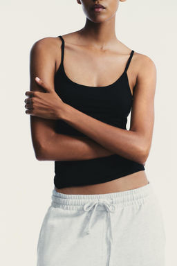 LYOCELL T-SHIRT WITH INNER TOP - Zara фото 3