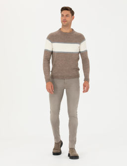 Kum Melanj Slim Fit Bisiklet Yaka Triko Kazak - Pierre cardin фото 5