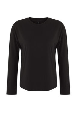 TRENDYOLMILLA Siyah-Beyaz 2li Paket %100 Suprem Oversize/Genis Kesim Orme T-Shirt TWOAW25TS00004 фото 4