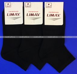 Цена за 12 пар. LIMAX носки укороченные женские чёрные 36-40