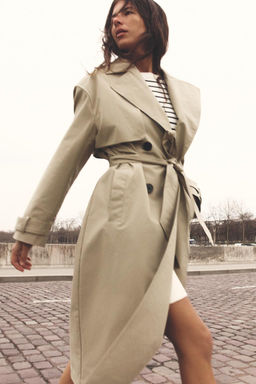 WATER-REPELLENT TRENCH COAT WITH BELT - Zara фото 14