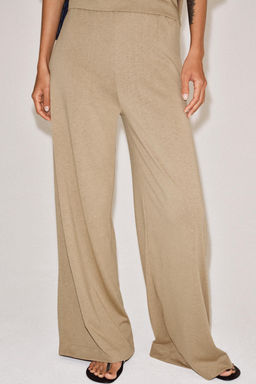 PANTAL?N RECTO FLUIDO / Beige - Zara фото 2