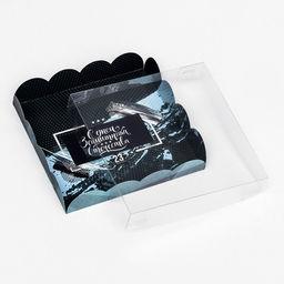 Цена за 5 шт. Коробка для печенья, Сильному и смелому 15?15?3