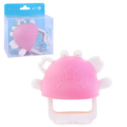 Силиконовый прорезыватель на руку "Крабик", розовый