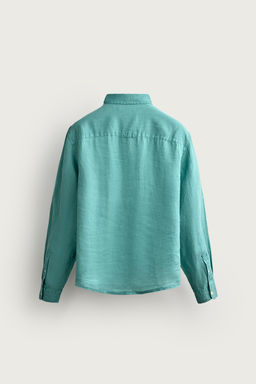 CAMISA RELAXED FIT 100% LINO / Turquesa - Zara фото 9