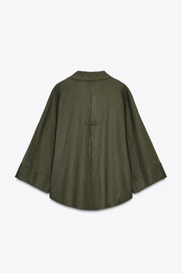 WIDE-SLEEVE LINEN BLEND SHIRT - Zara фото 36
