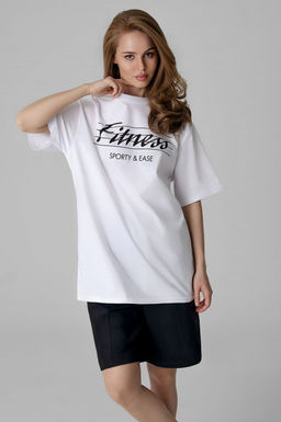 Арт. 3191 Футболка женская 42-48 (4 шт) Цвет:белый