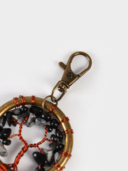 Брелок ловец снов "Великое древо" 19 см, цв. серый