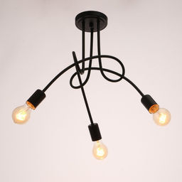 Светильник BayerLux «Узел», E27, 3×40 Вт, 54×54×40 см, чёрный