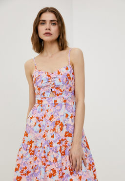 Ярусное платье с ярким принтом - Incity фото 11