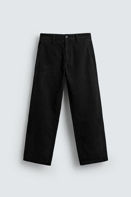 TEXTURED STRAIGHT-LEG TROUSERS - Zara фото 7
