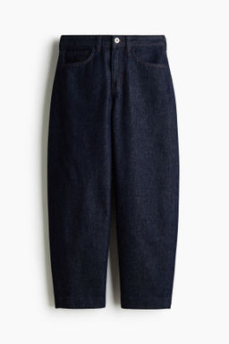 Barrel Leg Low Waist Ankle Jeans