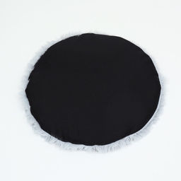 Лежанка для животных, с подушкой, мех, сатин, периотек, 40×40×16 см, серая