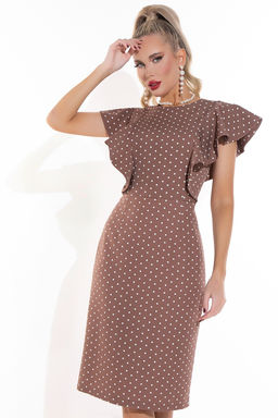 Платье Барселоника (горох мокко) - Эльза фото 7