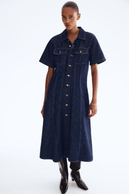 Vestido camisero en denim - H&m фото 2