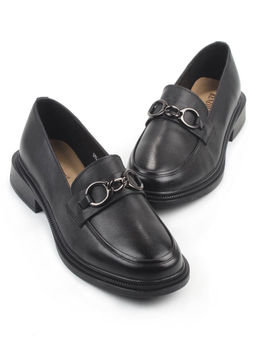 06-DYL122-1 BLACK Туфли женские (натуральная кожа)