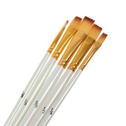 Набор кистей для рисования, синтетика, 5 штук: № 1/8, 3/8, 5/8, 1/2, 1/4, плоские, в блистере, международный размер