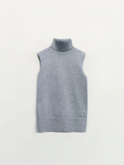 Топ без рукавов с воротником стойкой / Zarina  фото 8