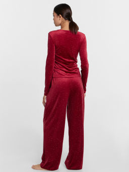 Комплект домашний женский велюровый бордовый - Mark formelle фото 2