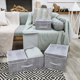 Короб стеллажный с крышкой, малый, 28*30*16 см Valiant  фото 41