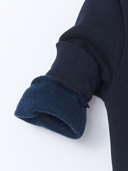 Bisiklet Yaka Bask?l? Erkek ?ocuk Sweatshirt