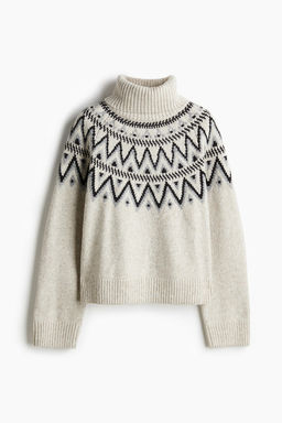 Jacquard-knit polo-neck jumper - H&m фото 6