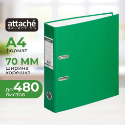 Папка-регистратор ECONOMY б/мет.уг,70мм,зел,ПБП1,карм.кор - Attache фото 2