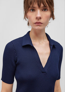 Polo Yaka Lacivert Kazak - Mavi фото 5