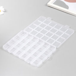 Шкатулка пластик для мелочей Прямоугольная 24 отделения 18,8х13х1,7 см - Simaland фото 4