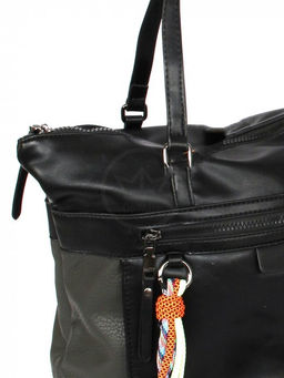 Сумка женская искусственная кожа BT-V 7640, 1отд+карм/перег, плечевой ремень, черный/серый SALE 262521 - Adelia фото 9