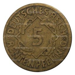 5 рентенпфеннигов 1923 года А Германия