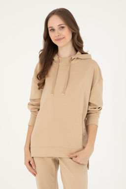 Женский свитшот песочного цвета Неожиданная скидка в корзине