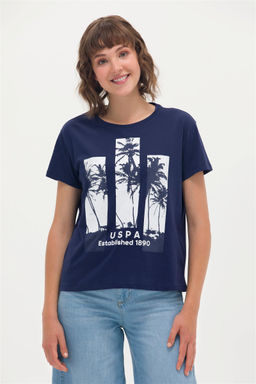 Женская темно-синяя футболка - U.s. polo assn фото 8