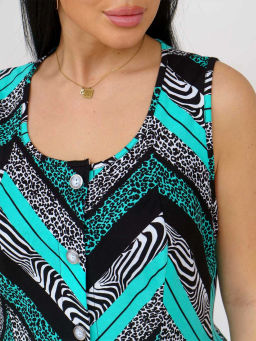 Сарафан женский, цвет черный зеленый