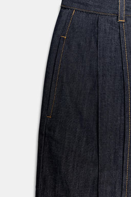 JEANS ZW COLLECTION BALLOON TIRO ALTO PLIEGUES / Azul - Zara фото 8