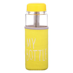 Бутылка для воды My bottle, 500 мл, 19.5×6 см, чехол в комплекте, жёлтая