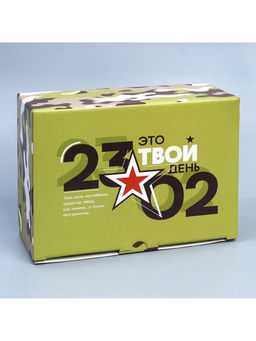 Цена за 2 шт. Коробка подарочная сборная, упаковка, «23.02», 26×19×10 см