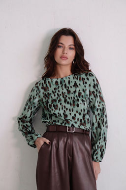 Блуза прямого силуэта с вырезом лодочка - Martichelli фото 40