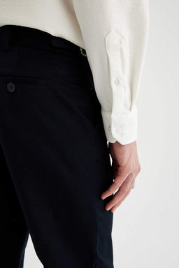 Зауженные брюки из твила с двойными штанинами - Defacto фото 6