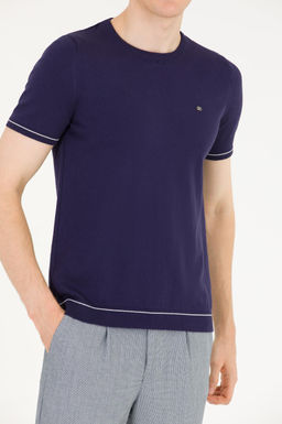 Мужской темно-синий вязаный свитер - U.s. polo assn фото 6
