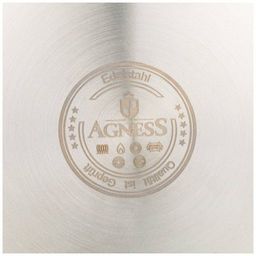 КАСТРЮЛЯ AGNESS ФЕЕРИЯ СТЕКЛЯННАЯ КРЫШКА, ИНДУКЦИЯ, НЕРЖ.СТАЛЬ, 4,6 Л 22Х12 СМ  фото 4