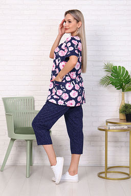 Костюм с бриджами, синий (909-1)