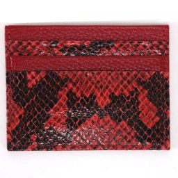 Визитница-кардхолдер Croco-ВК-214 н/к, 1отд, 3карм, красный питон/красный флотер (11001/113) 236521