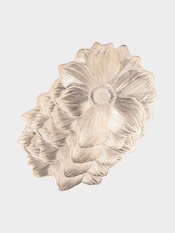 Набор салфеток для стола Доляна «Цветок», 38×38 см, 4 шт., ПВХ, золотистый